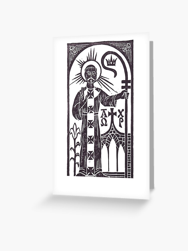 St Augustine Of Canterbury Greeting Card By Stefanmarkos Redbubble