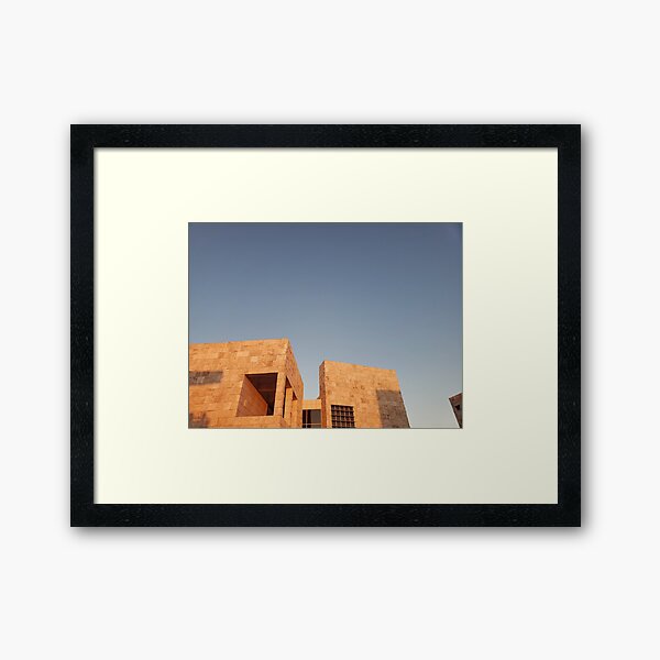 sunset at the getty Framed Art Print