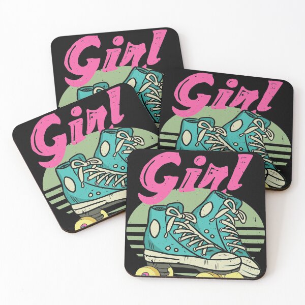 Item preview, 70s 80s Vintage Design Retro Roller Girl Skater Girl design designed and sold by Lisbob.