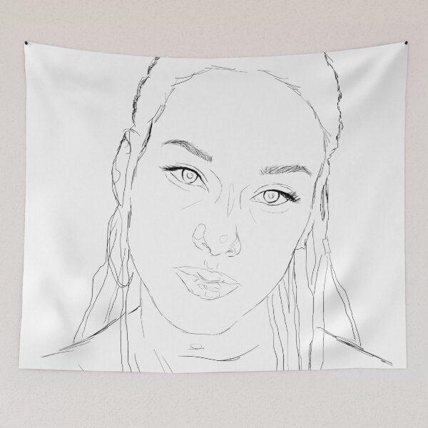Item preview, Woman line art portrait designed and sold by chillbladez.