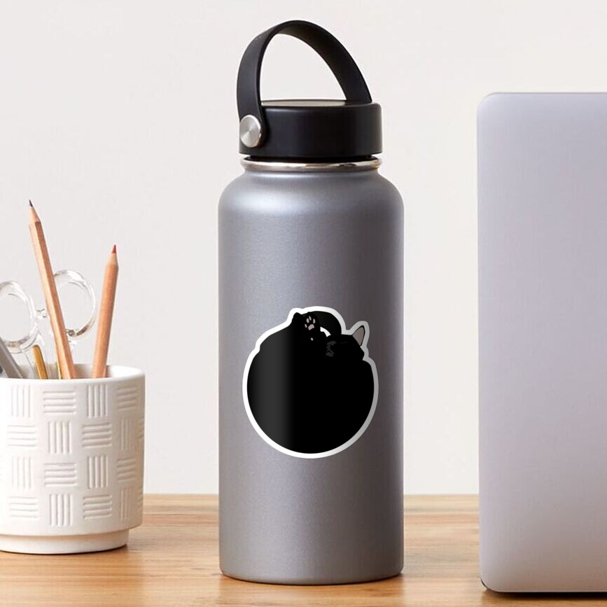 NDVH Black Cat Circle Sticker