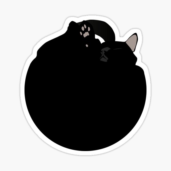 NDVH Black Cat Circle Sticker