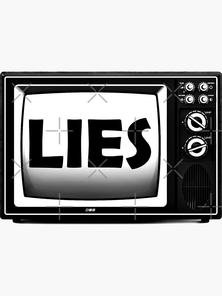 TV Lies - fake news, the media is lying Sticker