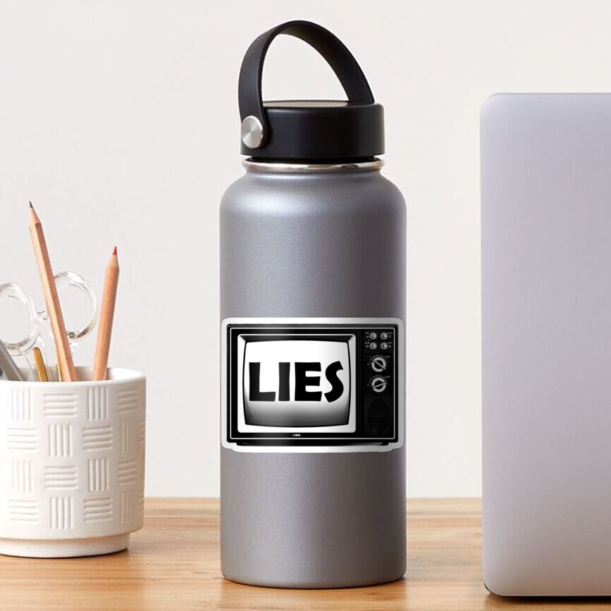 TV Lies - fake news, the media is lying Sticker