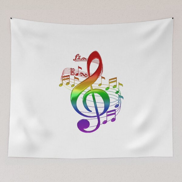 Item preview, Rainbow Treble Clef and Music Notes designed and sold by CoolDoodles.