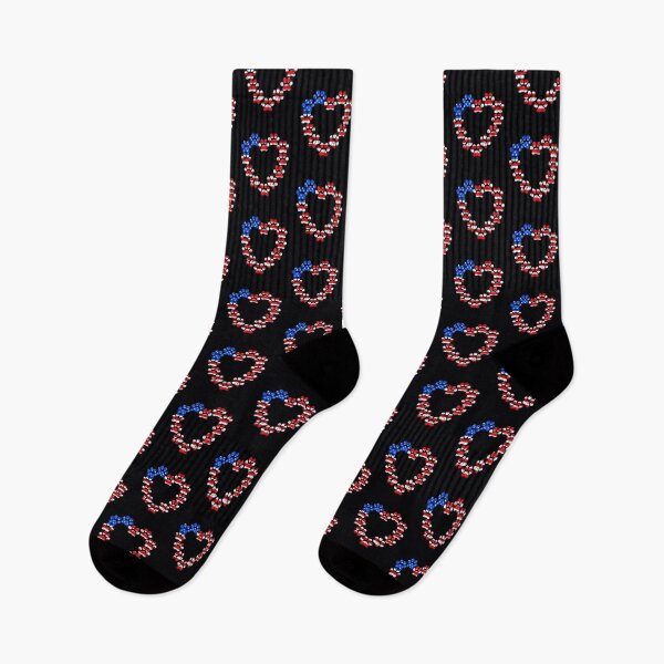 Item preview, USA Flag Cat Dog Paw Prints Hollow Heart Animal Lover  designed and sold by pcreations.