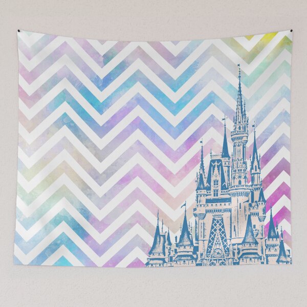 Item preview, Magic Castle Chevron Watercolor Pattern designed and sold by FandomTrading.