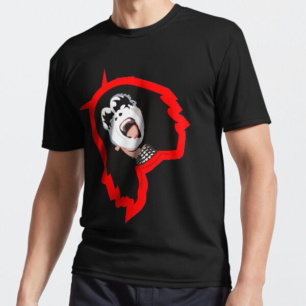 KISS - The Demon Close up - Large Design Active T-Shirt