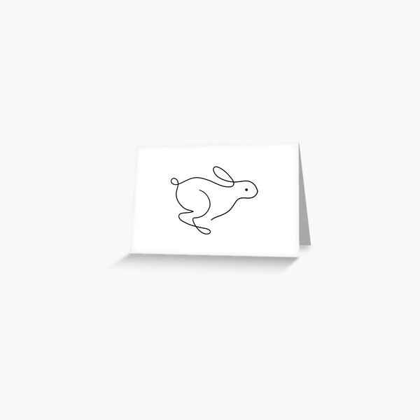 Simple Bunny Line Greeting Card