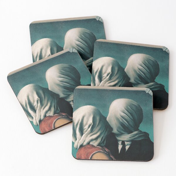 Rene Magritte Los Amantes Posavasos (lote de 4)