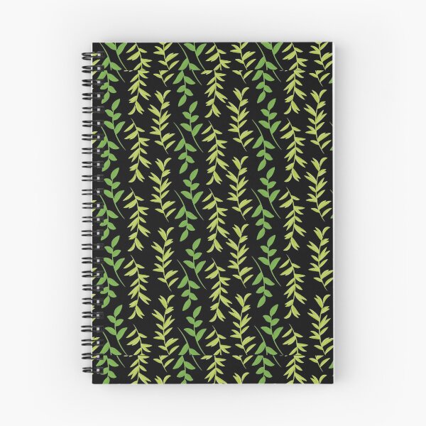 Item preview, Green Leaf Pattern Print - Black designed and sold by alainakozyart.
