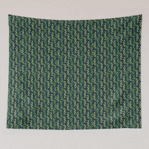 Item preview, Green Leaf Pattern Print - Blue designed and sold by alainakozyart.