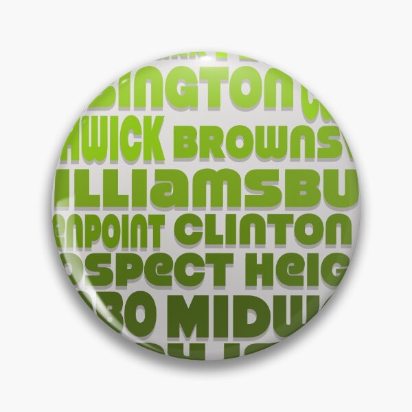 Item preview, Neighborhoods of Brooklyn Chartreuse Ombre Lettering designed and sold by SignLanguageArt.
