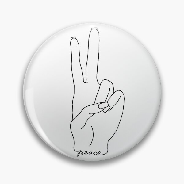 Item preview, Peace sign line art designed and sold by ArtOnCaffeine.