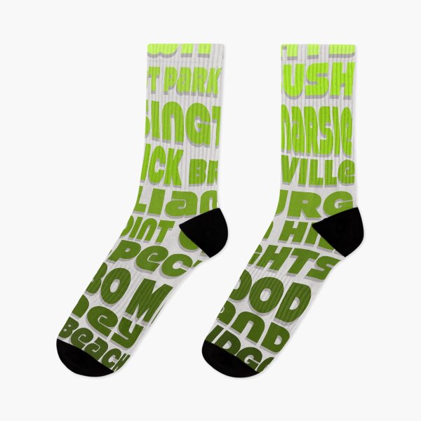 Item preview, Neighborhoods of Brooklyn Chartreuse Ombre Lettering designed and sold by SignLanguageArt.