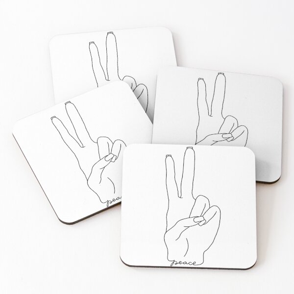 Item preview, Peace sign line art designed and sold by ArtOnCaffeine.