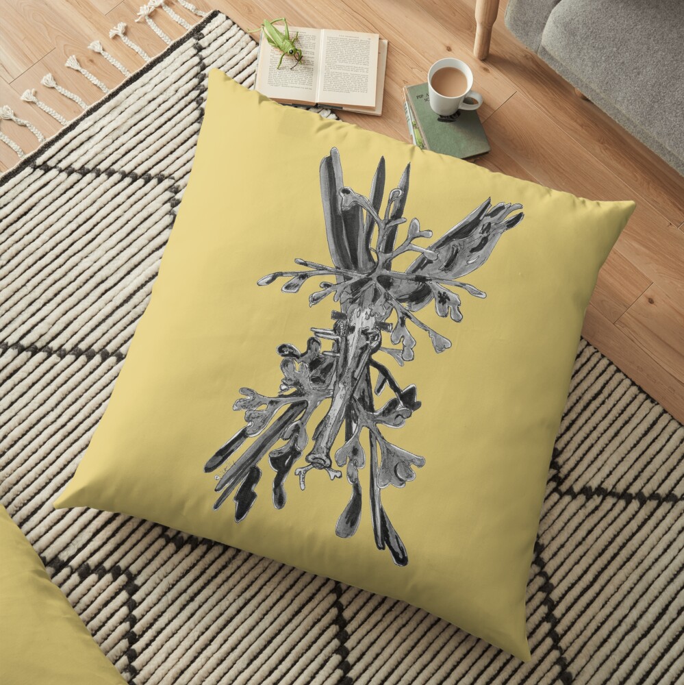 Belinda the Leafy Seadragon Floor Pillow
