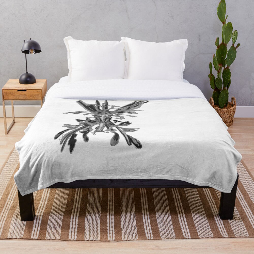 Belinda the Leafy Seadragon Throw Blanket