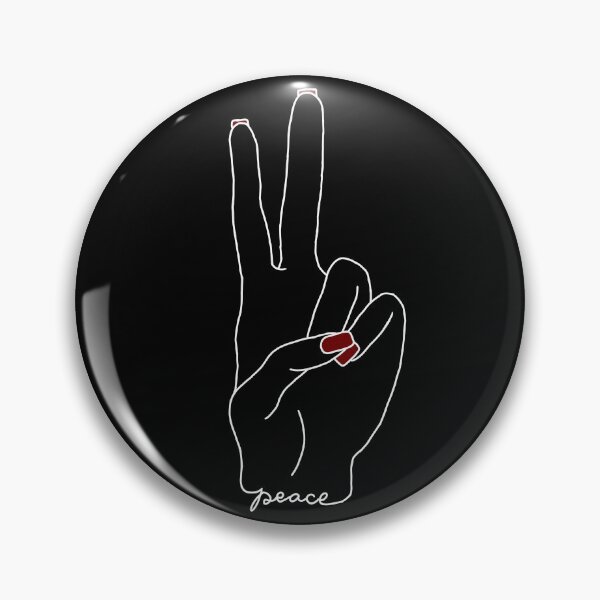 Item preview, Peace sign with Red Nails designed and sold by ArtOnCaffeine.