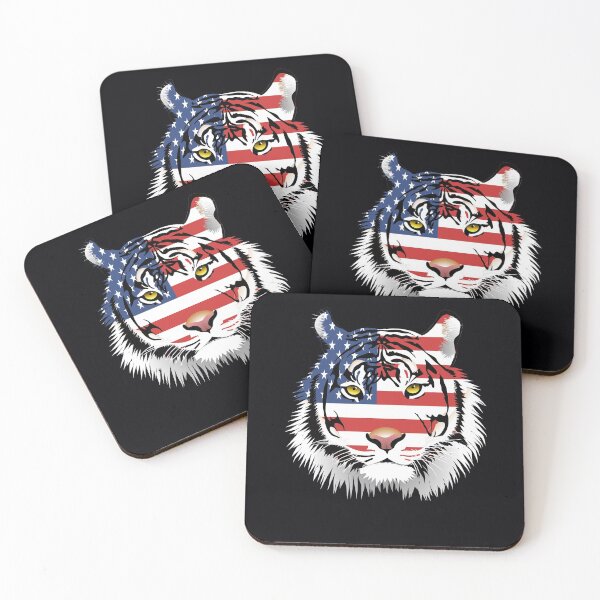 Item preview, USA American Flag Fierce Tiger Face  designed and sold by pcreations.