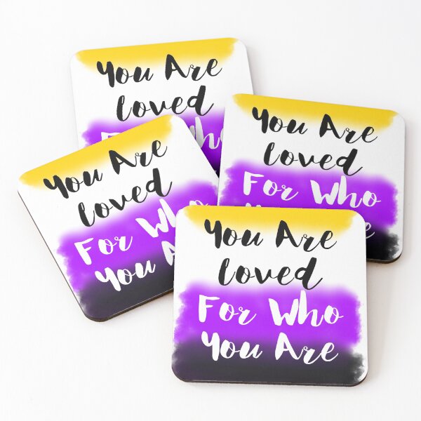 Item preview, Non-binary flag LGBTQ You Are Loved For Who You Are designed and sold by ArtbyLauraJo.