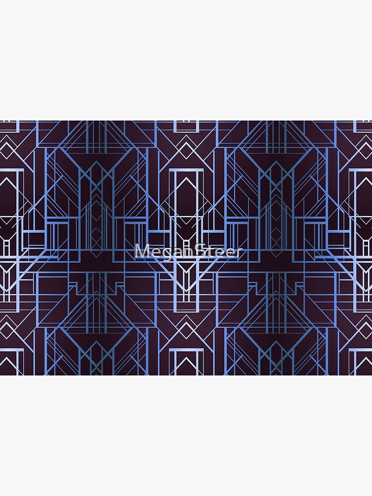 Geometric Deco in Blue by MeganSteer