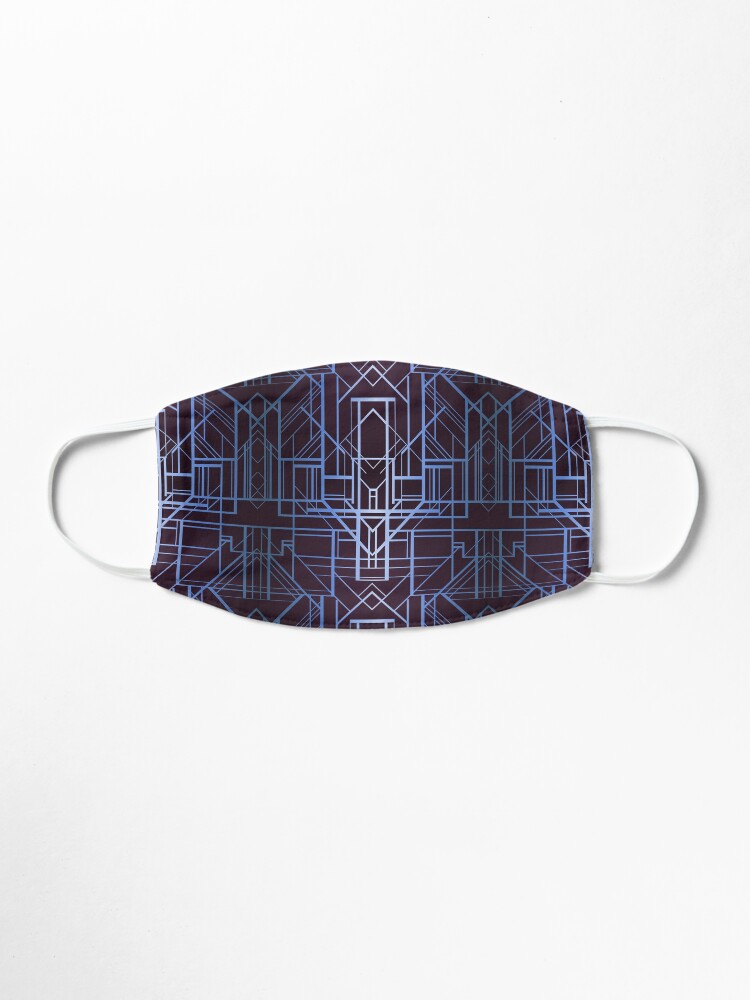 Alternate view of Geometric Deco in Blue Mask