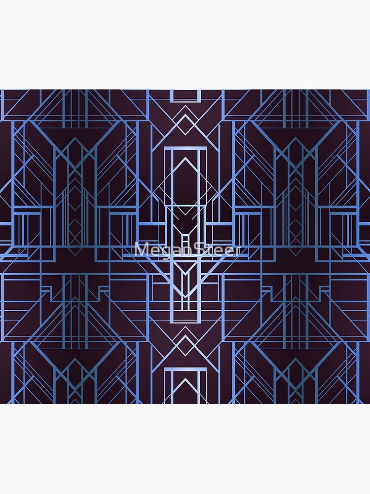 Geometric Deco in Blue by MeganSteer