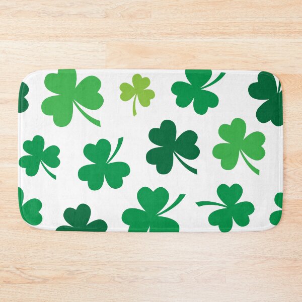 Irish Shamrocks All Over Bath Mat
