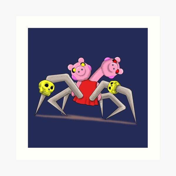 Sad Bunny From Piggy Art Print By Pickledjo Redbubble - roblox spider piggy