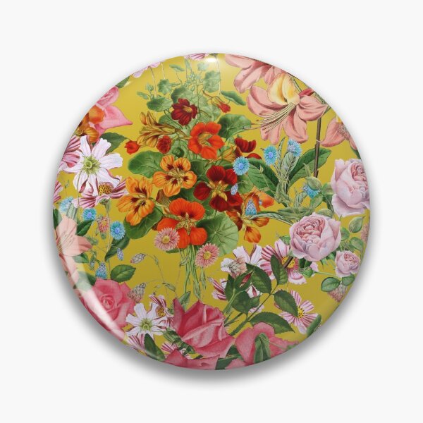 Item preview, Floral pattern on yellow background  designed and sold by MariaMarinova.