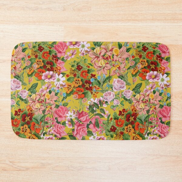 Item preview, Floral pattern on yellow background  designed and sold by MariaMarinova.