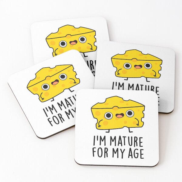 Item preview, I'm Mature For My Age Funny Cheese Puns  designed and sold by punnybone.