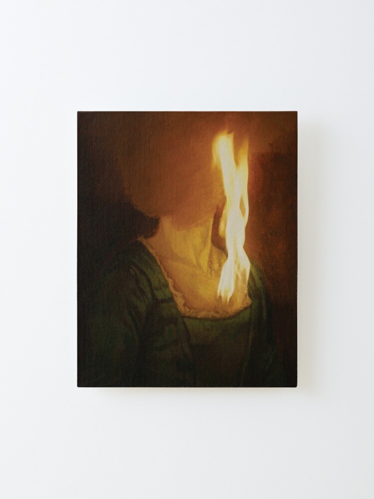 Alternate view of Portrait on Fire Mounted Print