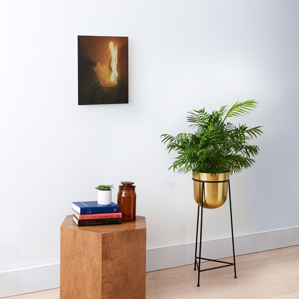 Portrait on Fire Mounted Print