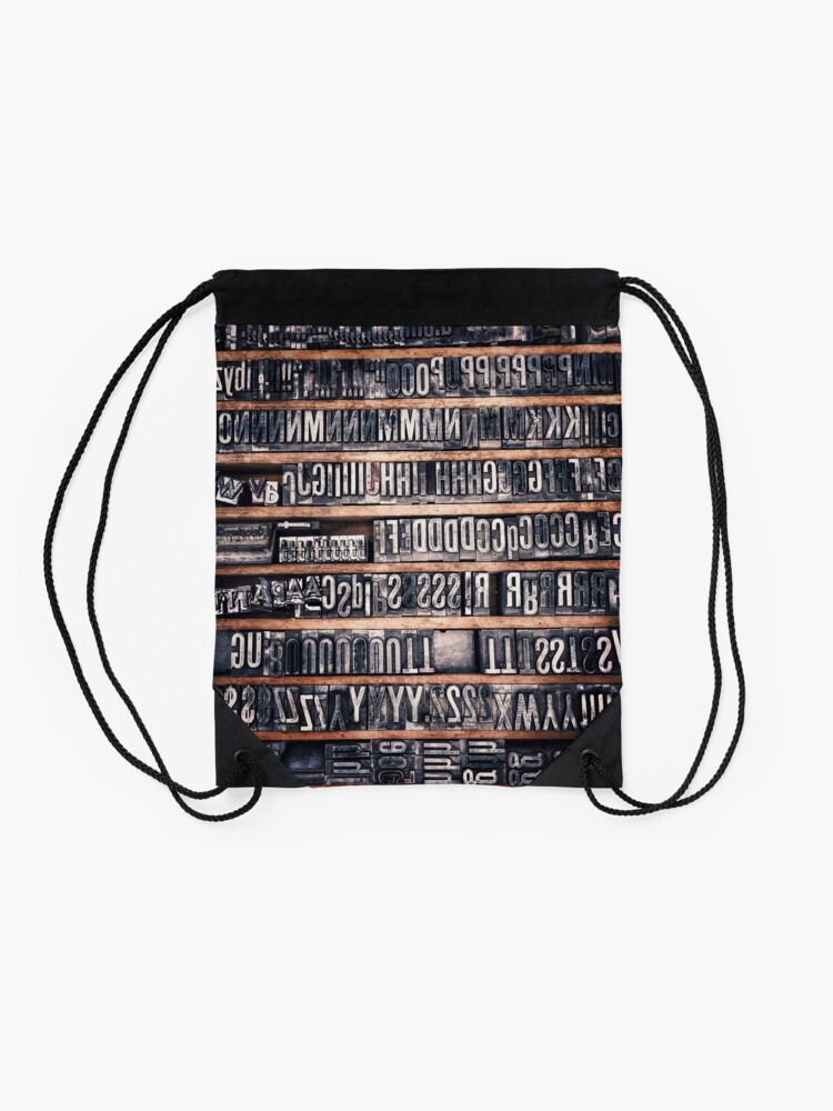 Alternate view of Type Case Drawstring Bag