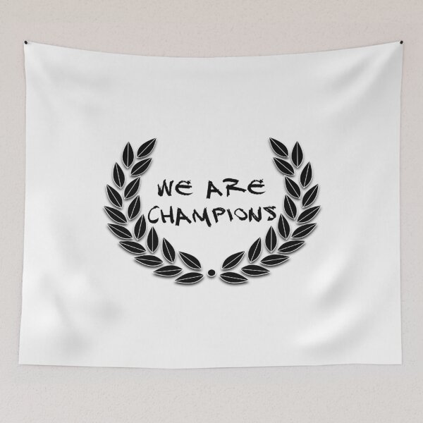 Item preview, beautiful and pretty expression "we are champions" with cute illustration for gift and for ceremony and holiday designed and sold by aromed2002.