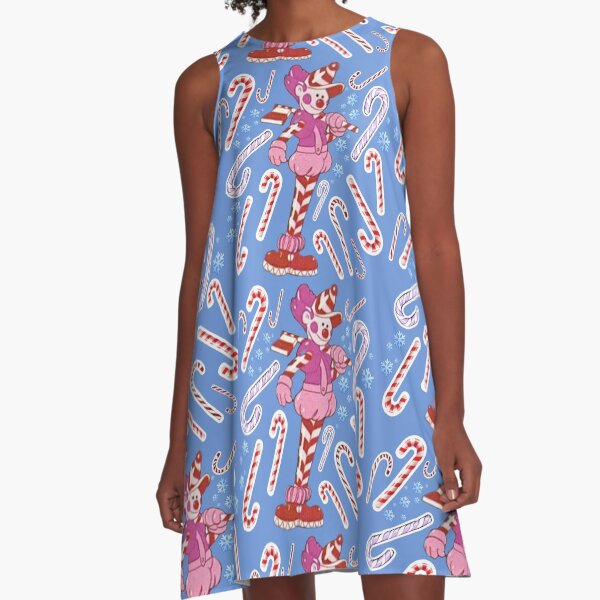 Candyland Mr. Mint pattern  A-Line Dress