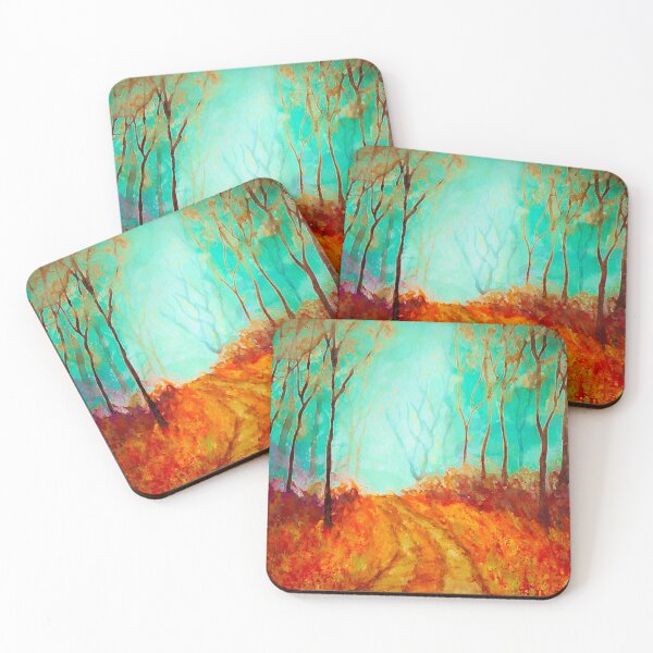 Item preview, Autumn Forest path designed and sold by Red Witch Art.