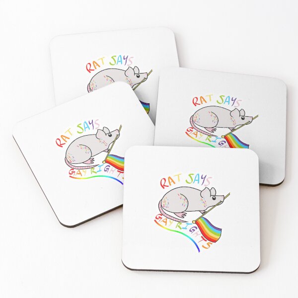 Item preview, Rat says Gay Rights silhouette background designed and sold by gay-teen-artist.
