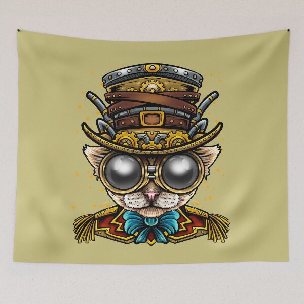 Item preview, Steampunk Cat Art designed and sold by Meliafroggy.
