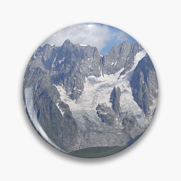 Item preview, Snowy Mountain Peaks Green Meadows Alpine Landscape designed and sold by Anna Lemos.
