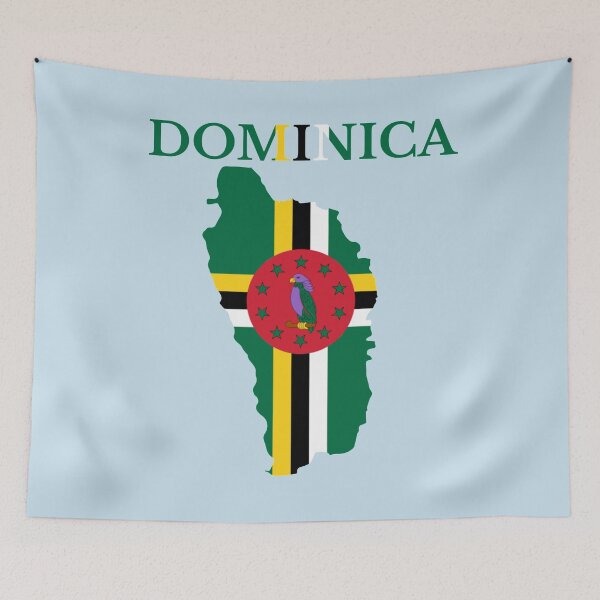 Item preview, Dominica flag map designed and sold by marosharaf.