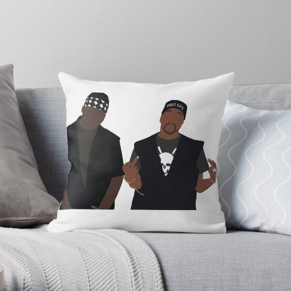 Tupac and Biggie Throw Pillow