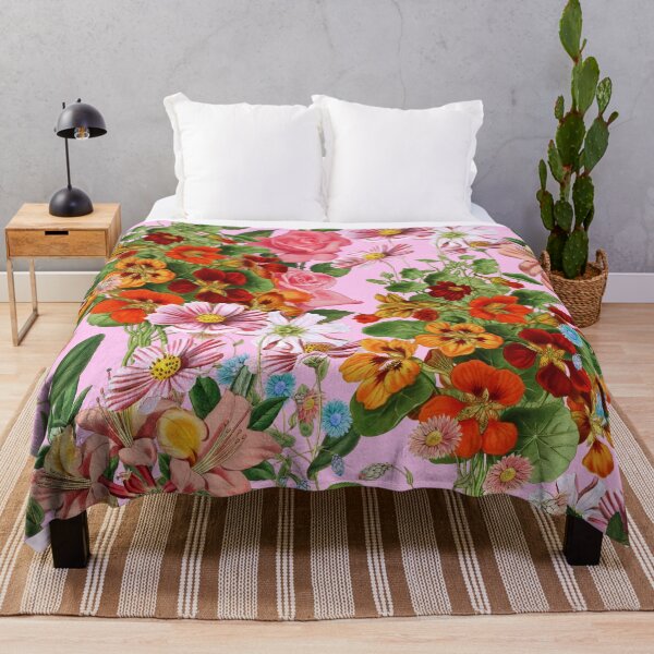 Vista previa del artículo con la obra «Patrón floral sobre fondo rosa claro. Flores », diseñado y vendido por MariaMarinova.