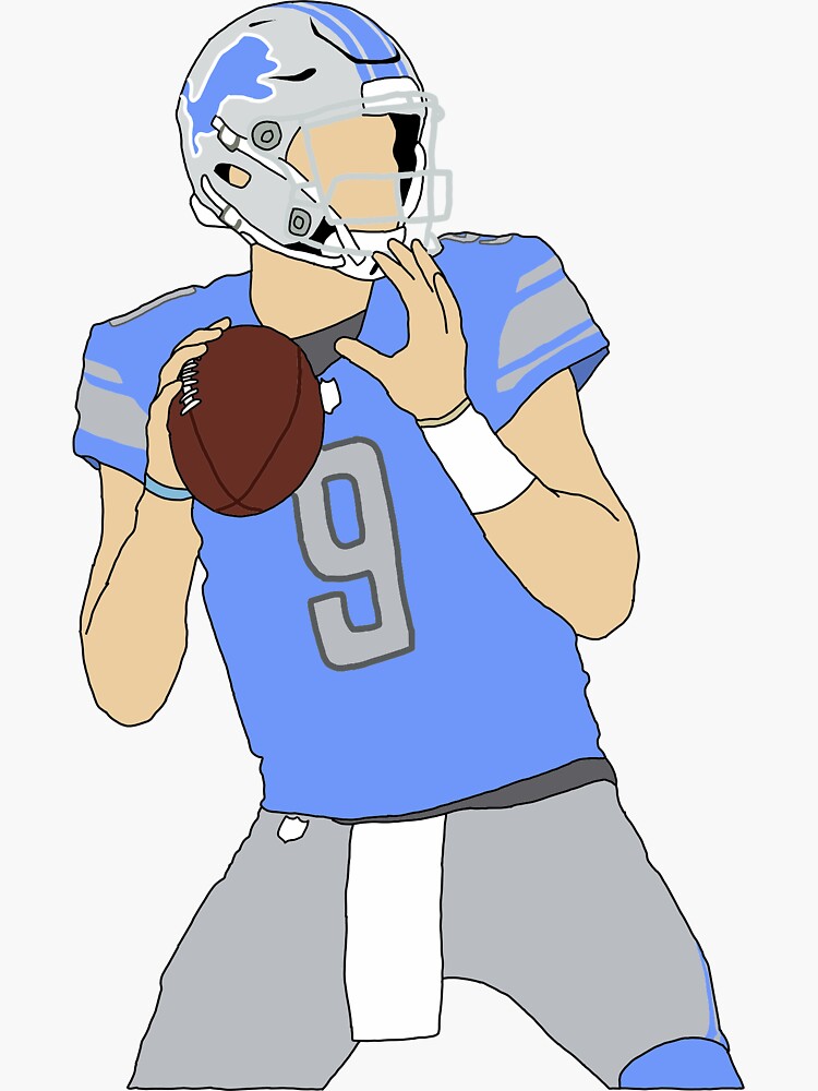 Detroit Lions Football Drawing - Detroit Lions - Sticker