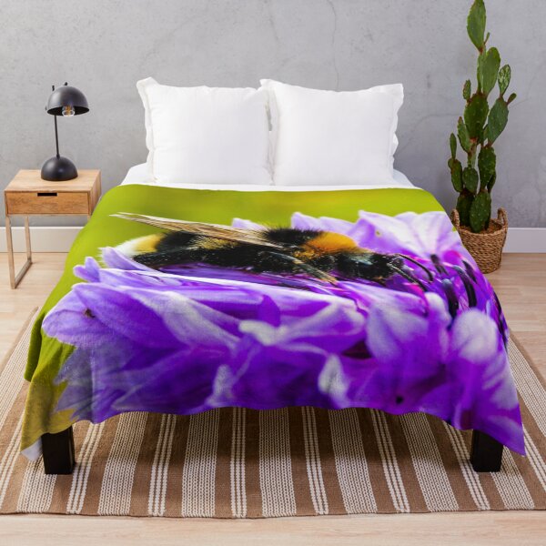 Item preview, BEE on a purple flower designed and sold by ChloePorter17.