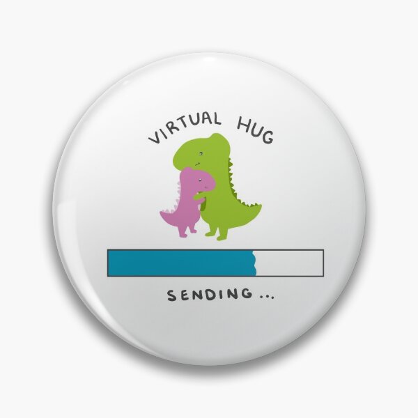 Item preview, Abrazo virtual de envío de Dino designed and sold by Tilly Scribbles.