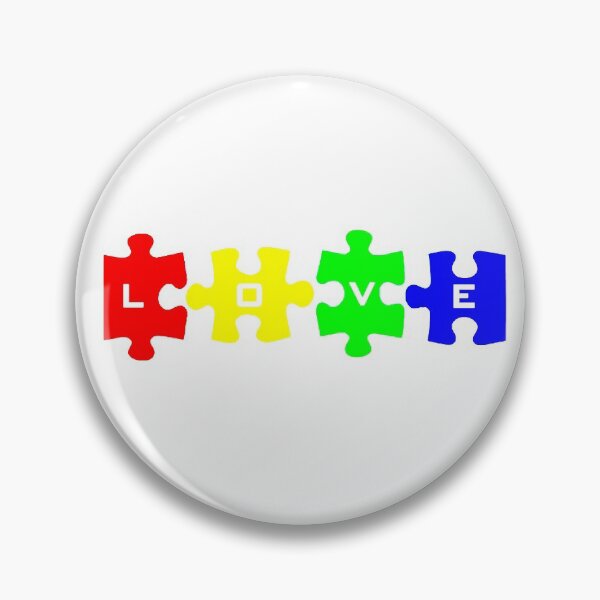 Item preview, Autism Awareness Love puzzle pieces designed and sold by by-azul.