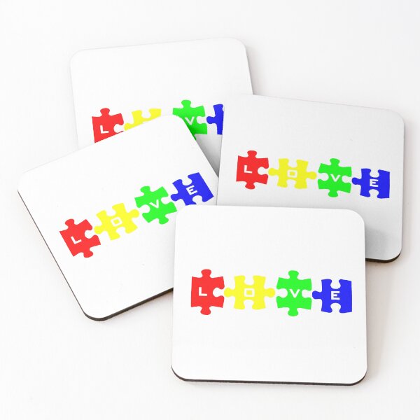 Item preview, Autism Awareness Love puzzle pieces designed and sold by by-azul.